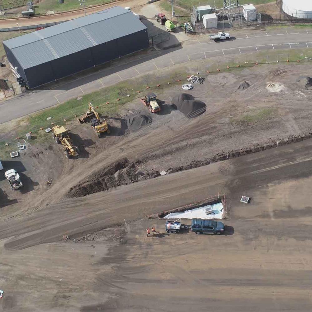 Beckley Park carpark construction in Corio, Geelong