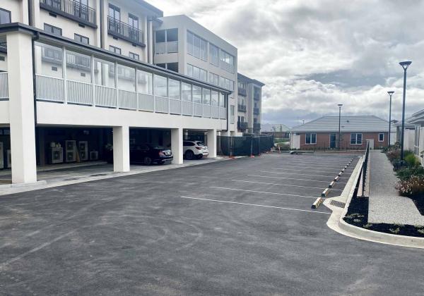 Carpark construction for retirement village in Highton