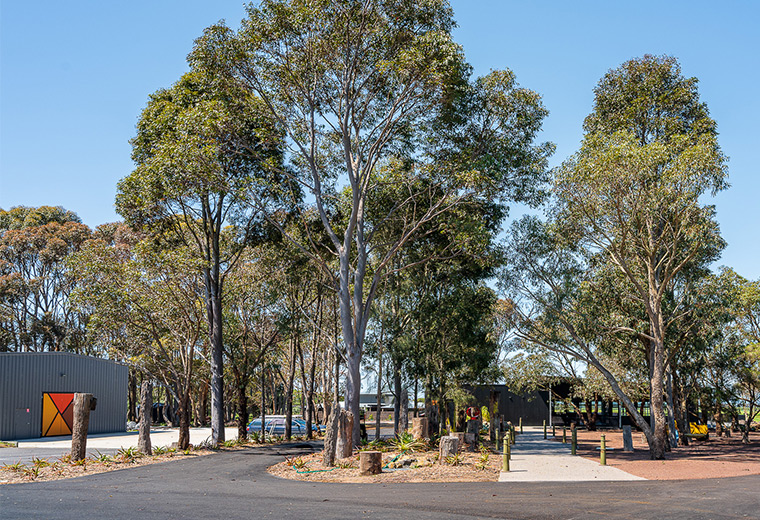 Carkpark construction for Bellarine winery